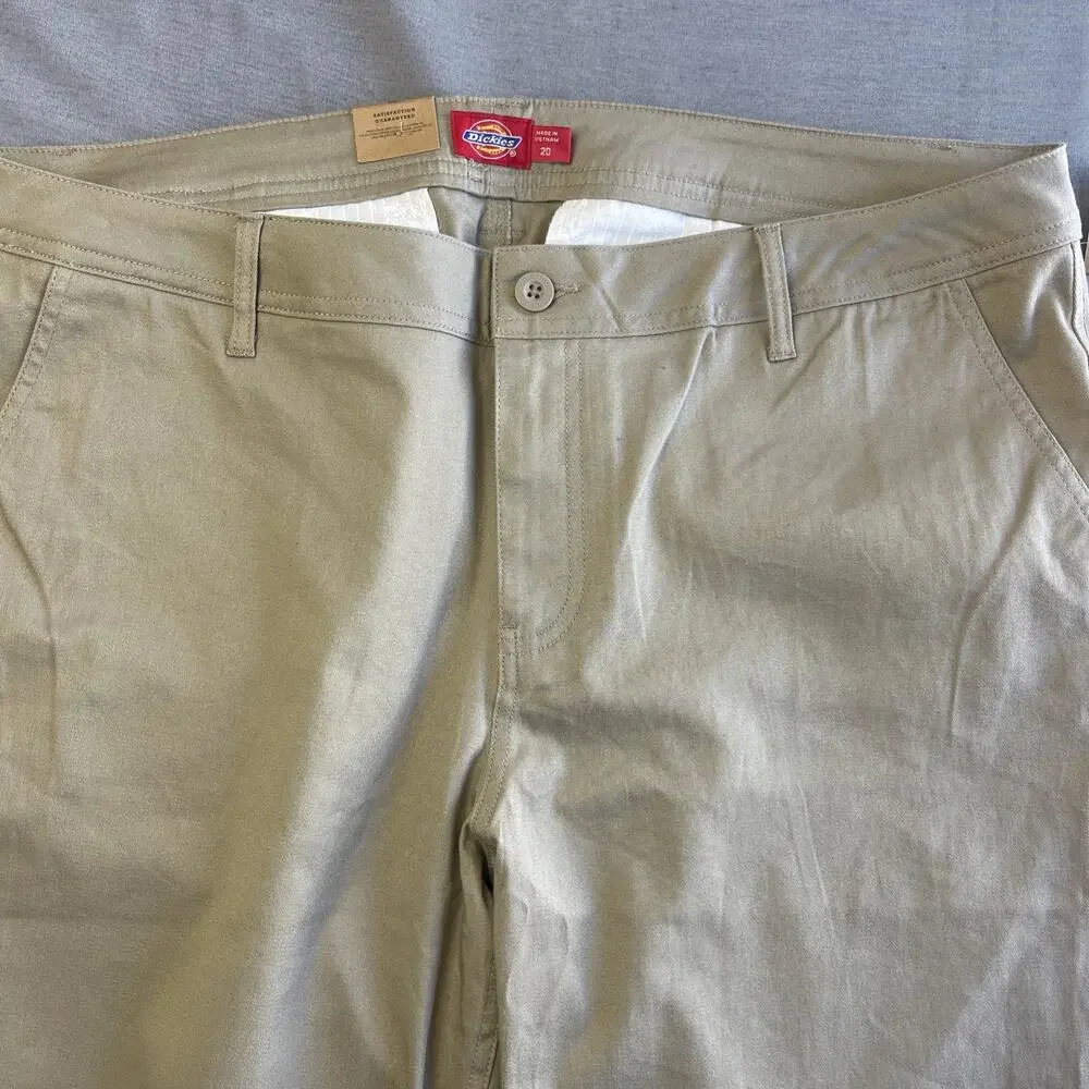 NEW Dickies Junior Plus Modern Ankle Super Skinny Pants‎ Khaki Size 20 Utility
